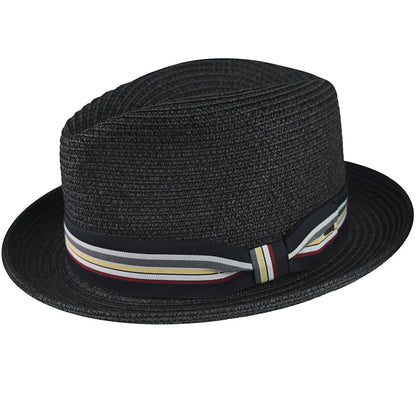 Bailey Hats Salem Fedora - Classic Toyo Braid with Striped Band - Bailey Western