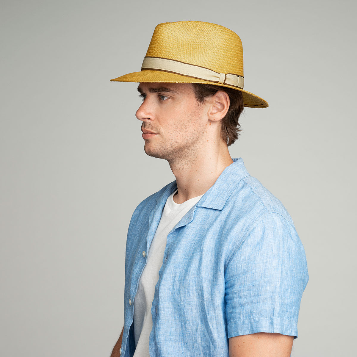 Brooks Panama Fedora - Genuine Ecuador Toquilla Straw Hat - Bailey Western