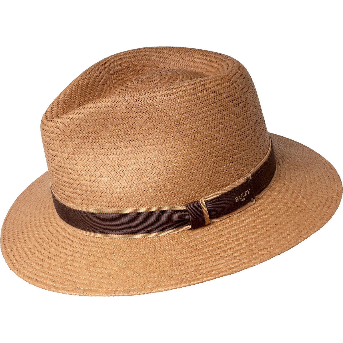Brooks Panama Fedora - Genuine Ecuador Toquilla Straw Hat - Bailey Western