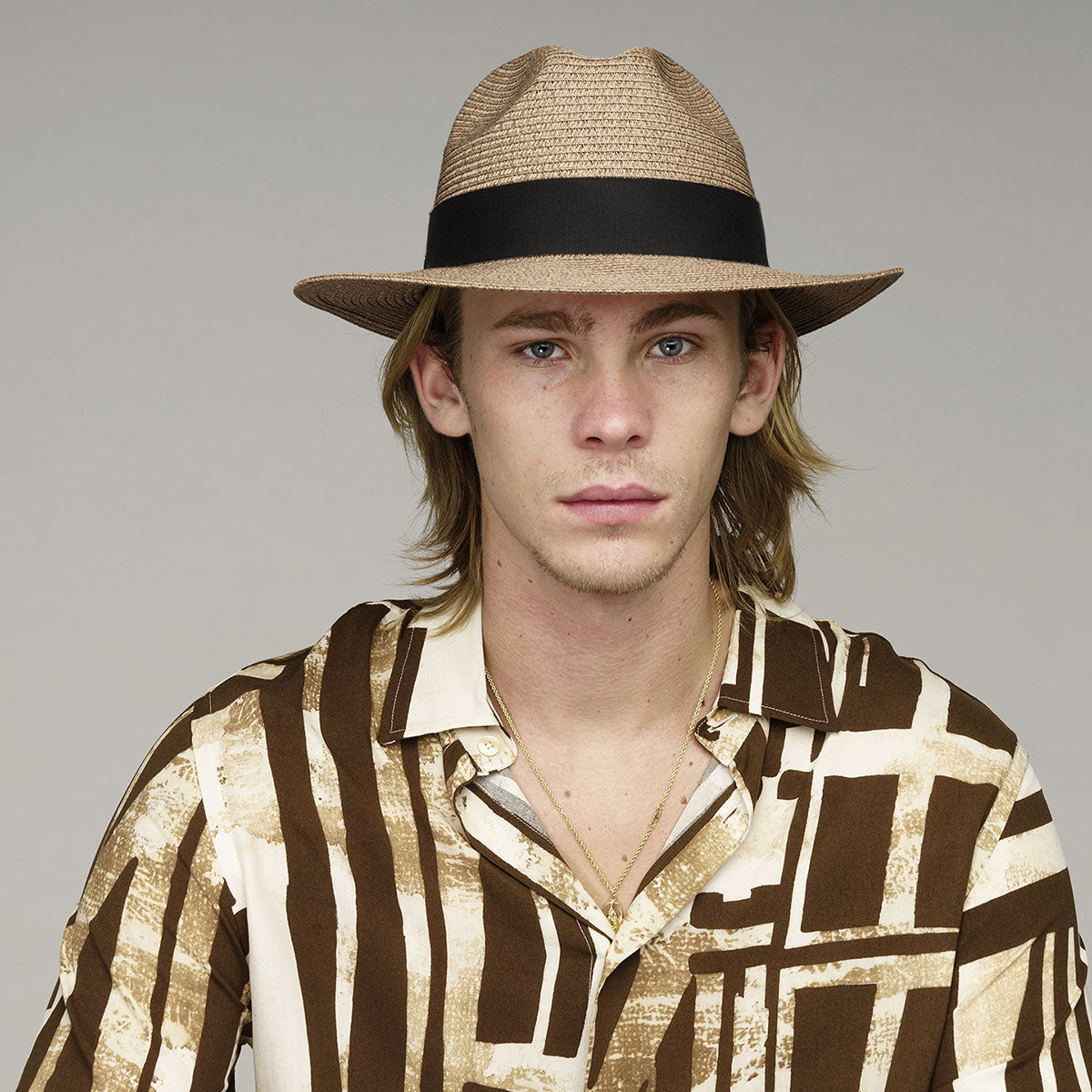 Mullan Fedora - Fine Toyolene Braid Summer Straw Hat - Bailey Western