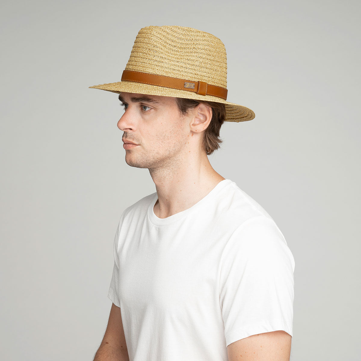 Foley Fedora - Lightweight Paper Straw Hat with Leather Band - Bailey Western